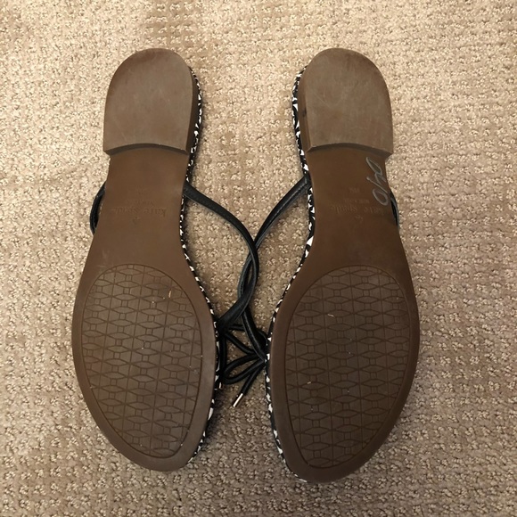 Kate Spade black leather flip flops size 9.5 SOLD - Picture 3 of 3